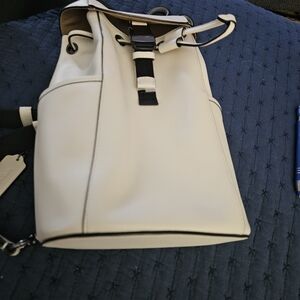 Elegant White Leather Women's Bag